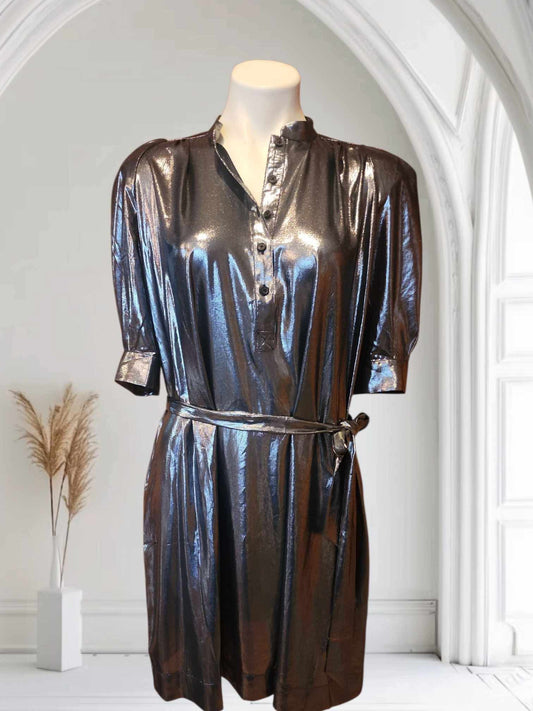Zadig & Voltaire Silver Metallic Dress