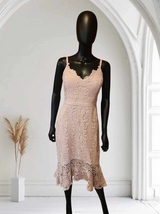 Guess Dusty Rose Flounce Dress