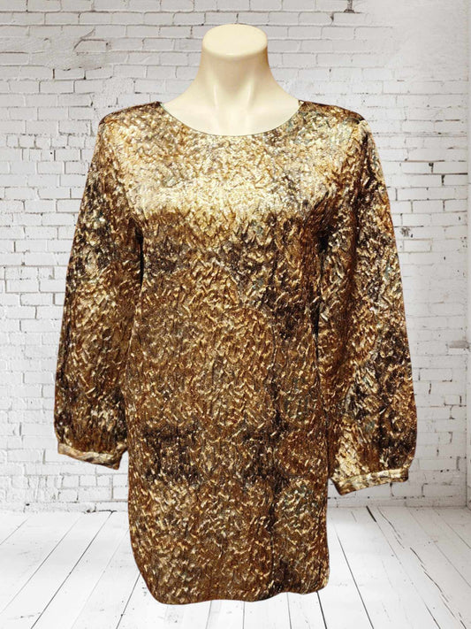 Zara Trafaluc Gold Dress