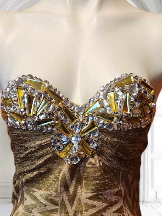 Goldish Bandage Dress